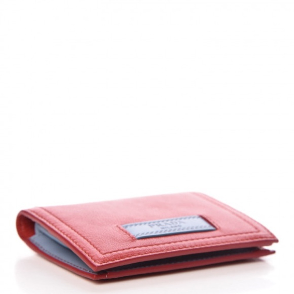Prada Red Leather Compact Wallet - Picture 5 of 6